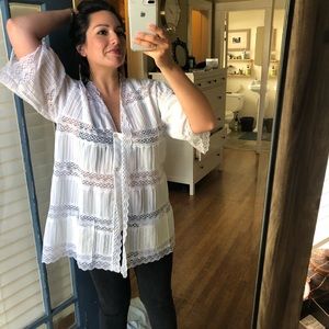 VINTAGE white lace top/dress